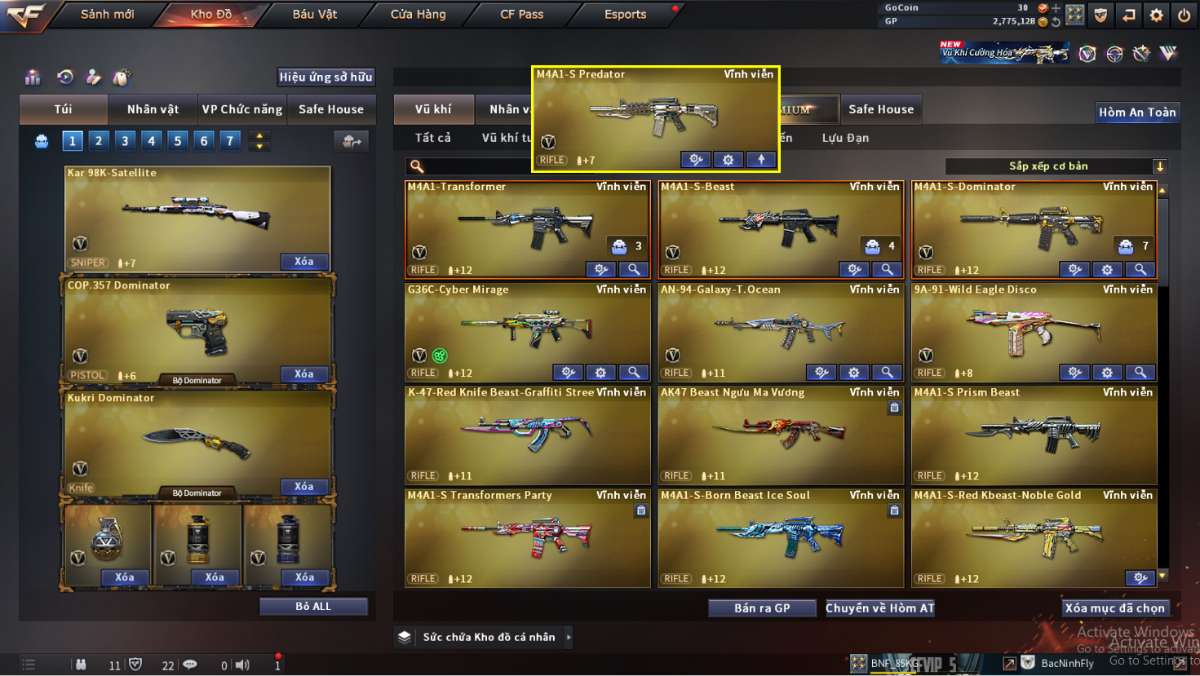 shop acc cf uy tin gia re